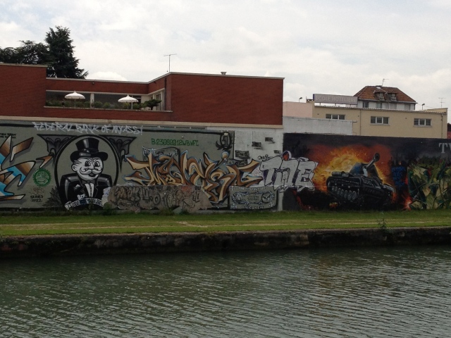 Some of the best graffiti in the world is along the Canal de l'Ourcq 