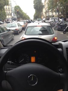 Rush hour in Paris. Yeah, the van was a Mercedes--just the way I roll....