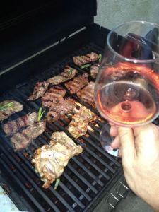 Grilling Kalbi is best done with a glass of rosé.