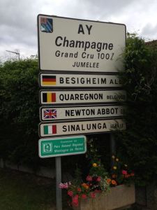 Aÿ is the home of some great Champagne houses (Bollinger, e.g.) and some of the greatest Pinot Noir vineyards in Champagne.