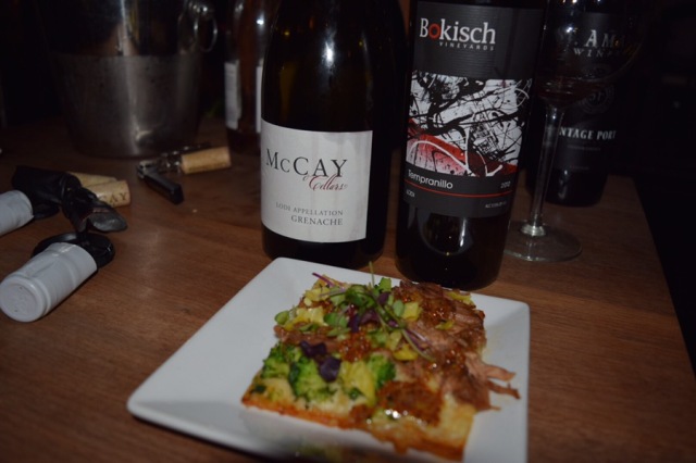 2013 McCay Cellars Abba Vineyard Grenache and the 2012 Bokisch Vineyards Tempranillo both paired swimmingly with the 