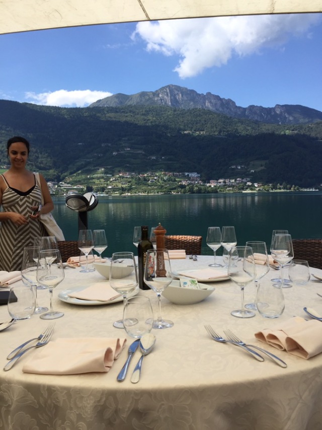One of our lunches was on beautiful Lago di Caldonazzo.